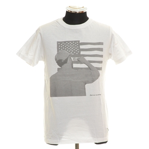 〇410498 INHERIT × Mark Gonzales インヘリット × マークゴンザレス ○Tシャツ 半袖 クル-ネック 星条旗 USA アメリカ サイズM