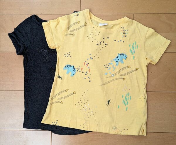 Zara H＆M 　女の子半袖Tシャツ2枚セット　110cm