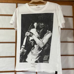 真島昌利さん　プリントtシャツ　museum neu blue hearts ブルーハーツ　白　Tシャツ ロック