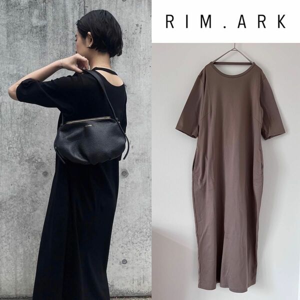 最終値下げ！完売商品【RIM.ARK】Back neck open cut OP ベージュ　ロングワンピース