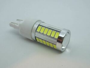 ＜T20W02W-001＞ T20 33SMD　LED プロジェクタータイプ　ブレーキ・テール ＜白・6000Ｋ＞ DC12V 21 /５W　置換え　ダブル球・ シングル球