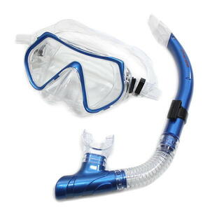  для взрослых snorkel + дайвинг маска 2 позиций комплект FineJapan голубой 