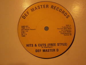 DEF MASTER D / HITS & CUTS (FREE STYLE) /INST HIP HOP/ELECTRO/エレクトロ