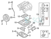 ポルシェ パナメーラ(970) 3.0 カイエン(958) 3.0 エンジンオイルフィルター オイルエレメント 95810722200 95810722201 出荷締切18時_画像2