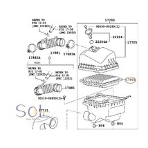 トヨタ ポルテ スペイド(NCP141 NCP145) ラクティス(NCP100 NCP105 NCP120 NCP122 NCP125) エアフィルター 10枚セット 17801-21050_画像2