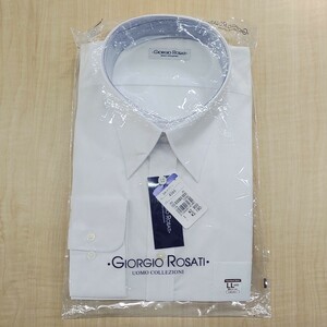 2306054 GIORGIO ROSATIジョルジオロサッティ長袖ワイシャツ43-86 イージーアイロンドレスシャツ タグ付き新品未使用未開封 白 SA-FK020