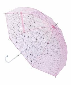 [estaa エスタ] MOONBAT(ムーンバット) キラキラ ビニール傘雨傘【軽量 透明】 60? レディース
