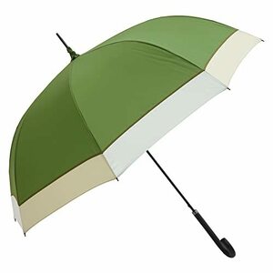 [シノワズリーモダン]雨傘 大判 レディース ボーダー トリコロール 切り継ぎ 長傘 深張り 濡れにくい