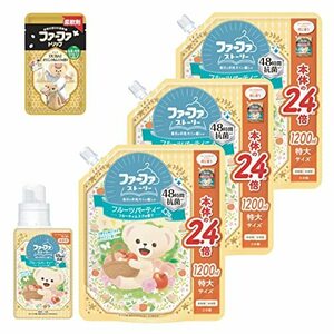 ファーファ 柔軟剤 ストーリー フルーツ パーティー フルーティ ムスク の香り 本体 (500ml) 1個 + 詰替 (1200ml) 3個 セット 柔軟剤