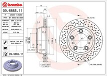 brembo ブレンボ ブレーキローター リア用 ポルシェ 911 (996) 99666 99603 H10～H16 カレラ2 3.4L/3.6L_画像3