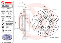 brembo ブレンボ ブレーキローター 1台分セット ポルシェ 911 (996) 99603 H10～H16 カレラ4S 3.6L_画像4