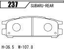 アクレ ブレーキパッド スーパーファイター リア インプレッサスポーツワゴン GF8-D/E H8.9～H10.8 4WD STi ver.III/IV 2.0L F4pot R1pot_画像2