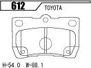 ACRE アクレ ブレーキパッド PC3200 リア用 マークX GRX120 H16.11～H21.10 FR 2.5L 標準18インチ車_画像2