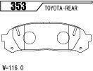 ACRE アクレ ブレーキパッド ドリパ リア用 クレスタ JZX100 H8.9～H12.10 ターボ FR ルラーンG 2.5L_画像2