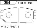 ACRE アクレ ブレーキパッド フォーミュラ800C リア用 GTO Z15A H7.7～H12.8 NA 4WD 3.0L オプション設定ap製キャリパー除く_画像2