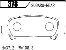 アクレ ブレーキパッド PC2600 リア レガシィツーリングワゴン BP5 H15.5～H21.5 ターボ 4WD 2.0GT/2.0GT スペックB (2.0 GT-II除く) 2.0L_画像2