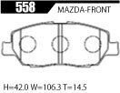 ACRE アクレ ブレーキパッド リアルレーシング フロント用 キャリイトラック DA62T M29.9～H14.5_画像2