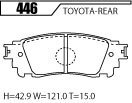 ACRE アクレ ブレーキパッド スーパーファイター リア用 ハリアー ASU60W ASU65W H29.6～ 2.0L_画像2