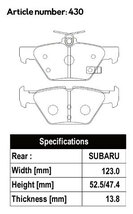 ACRE アクレ ブレーキパッド ライトスポーツ 前後セット WRX S4 VAG H26.8～R3.3 4WD ts除く 2.0L_画像3