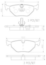 brembo ブレンボ セラミックブレーキパッド リア用 BMW 3シリーズ (E36) BF28 BJ25 CB20 H3.4～H10.9 320i/323i/325i/328i_画像2