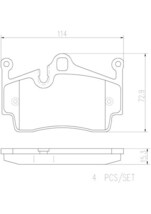 brembo ブレンボ セラミックブレーキパッド リア用 ポルシェ ボクスター (987) 987MA121C H21.11～H24.6 スパイダー_画像2