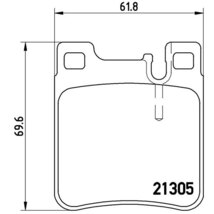 brembo ブレンボ ブラックブレーキパッド リア用 メルセデスベンツ Eクラス (W210) 210A50S H8.6～H9.12 AMG E50 セダン_画像3