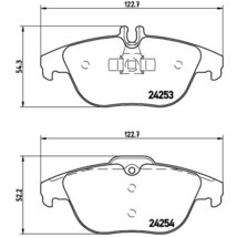 brembo ブラックパッド 1台分セット ベンツ Cクラス(W204) 204041 H19.6～H22.1 C200 コンプレッサー セダン アバンギャルド スポーツLTD_画像5