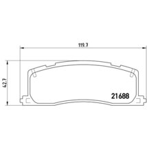 brembo ブレンボ ブラックブレーキパッド リア用 エスティマ TCR10W TCR20W H8.8～H11.12 ALL_画像3