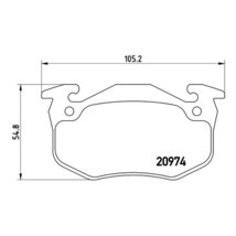 brembo ブレンボ ブラックブレーキパッド リア用 プジョー 206 A206CC M206CC H13.5～ CC/CC S16 1.6L_画像3