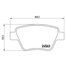 brembo エクストラブレーキパッド リア用 フォルクスワーゲン ゴルフトゥーラン 1TCTH 1TCTHW H24.11～H27.12 TSI/クロストゥーラン 1.4L_画像3