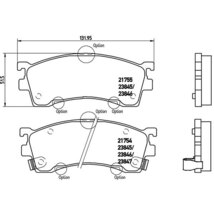 brembo ブレンボ ブラックブレーキパッド フロント用 ファミリアワゴン BJFW H10.4～H15.10 FF/4WD_画像3