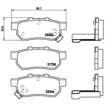 brembo ブレンボ ブラックブレーキパッド リア用 ビート PP1 H3.5～_画像3