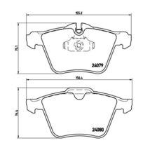 brembo ブレンボ ブラックブレーキパッド 1台分セット ジャガー XF J051A H19.11～H21.6 スーパーチャージャー SV8 4.2L_画像3