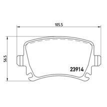 brembo ブレンボ ブラックブレーキパッド 1台分セット フォルクスワーゲン イオス 1FBWA 1FBUB H18.10～H21.11 2.0T/3.2 V6_画像5