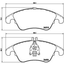 brembo ブレンボ ブラックブレーキパッド フロント用 メルセデスベンツ Eクラス (C207) 207361 H27.1～ E400 クーペ_画像3