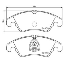 brembo ブレンボ ブラックブレーキパッド 1台分セット アウディ A6 (C7) 4GCHVS H23.8～H27.7 2.8 FSI クワトロ_画像3