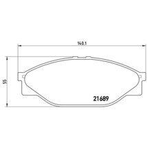 brembo ブレンボ ブラックブレーキパッド フロント用 レジアスエースバン LH113V LH113K RZH112V H5.8～H8.8 低床バン_画像3