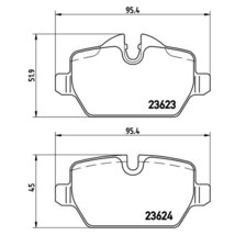 brembo ブレンボ エクストラブレーキパッド 1台分セット BMW 1シリーズ (E87) UF20 H16.9～H18.1 120i BMWパフォーマンスブレーキ除く_画像5