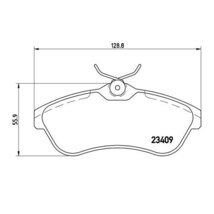 brembo ブレンボ ブラックブレーキパッド フロント用 シトロエン C2 A6NFU H16.3～ 1.6 VTR ～10800 TRW/LUCAS_画像3