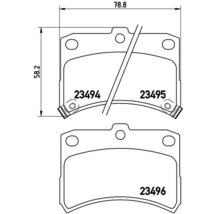 brembo ブレンボ ブラックブレーキパッド フロント用 サンバーバン S321B S331B H24.4～H26.5_画像3