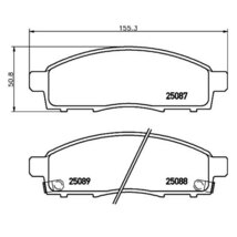 brembo ブレンボ ブラックブレーキパッド フロント用 NV200バネットバン M20 VM20 H21.5～_画像3