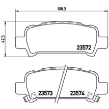 brembo ブレンボ ブラックブレーキパッド リア用 レガシィツーリングワゴン BH5 H14.11～H15.4 ターボ GT-B/Sエディション_画像3