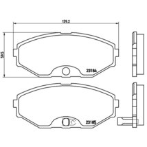 brembo ブレンボ ブラックブレーキパッド フロント用 インフィニティQ45 G50 HG50 H6.11～H9.9_画像3