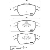 brembo ブレンボ ブラックブレーキパッド 1台分セット フォルクスワーゲン ゴルフ 1KBYD H20.10～H21.3 GTI ピレリ 2.0L_画像3