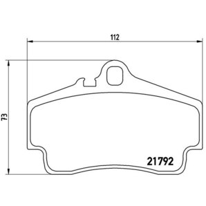 brembo ブレンボ ブラックブレーキパッド リア用 ポルシェ ボクスター (986) 986K 98665 98623 H8.10～H16.11 2.5L/2.7Lの画像3