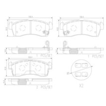 brembo ブレンボ ブラックブレーキパッド フロント用 ワゴンRスティングレー MH23S H20.9～H22.5 NA FF_画像2