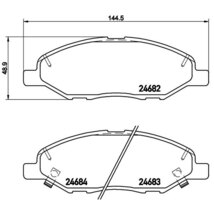 brembo ブレンボ ブラックブレーキパッド フロント用 マーチ AK12 H14.3～H22.7 オーテック除く_画像3