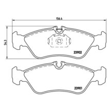 brembo ブレンボ ブラックブレーキパッド リア用 メルセデスベンツ トランスポーターT1N (W903) 903661 H14～H16 313 CDI_画像3