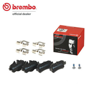 brembo ブレンボ ブラックブレーキパッド リア用 ミニ (R55) MMJCW H22.10～H27.11 ジョンクーパーワークス クラブマン フロント:4POT