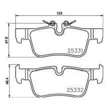 brembo ブラックパッド リア BMW 2シリーズ(F45) 2A15 H26.10～H28.7 218i アクティブツアラー(Mスポーツ含む) フロントディスク 307x24mm_画像3